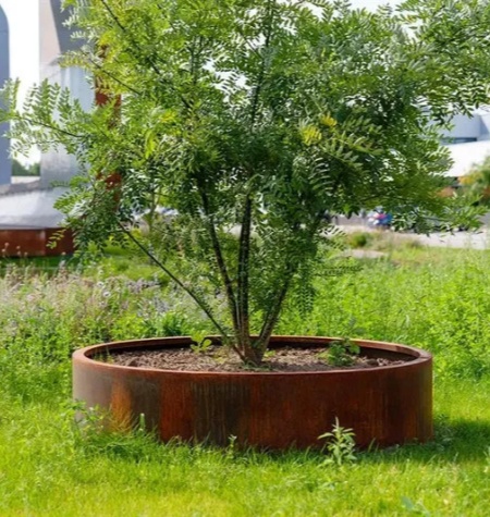 corten steel planter
